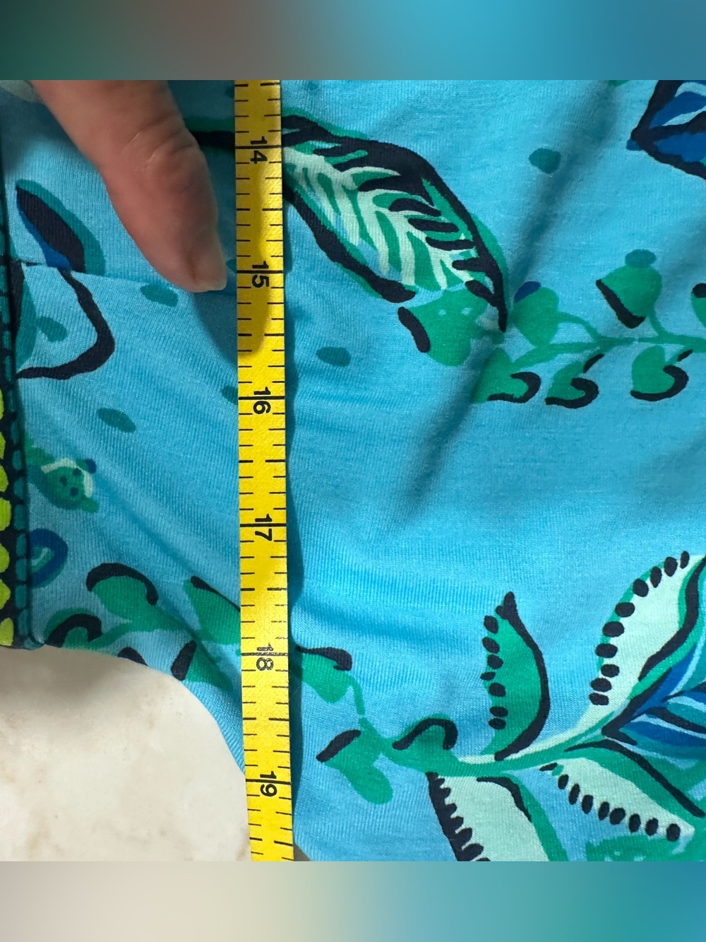Lilly Pulitzer Turquoise & Green Floral Border-Print Maxi Dress - Picture 8 of 9